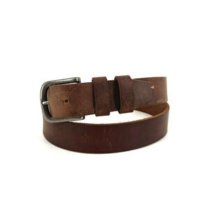 Clark Brown Distressed Leather Belt Mens Size 40 Rugged Work Gorpcore VTG Style